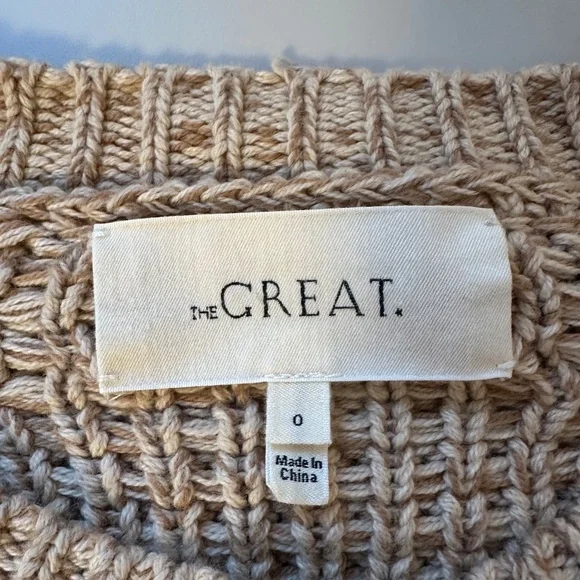 THE GREAT. The Dusk Cardigan in Marled Sunset | Size 0 / XS - Picture 11 of 14